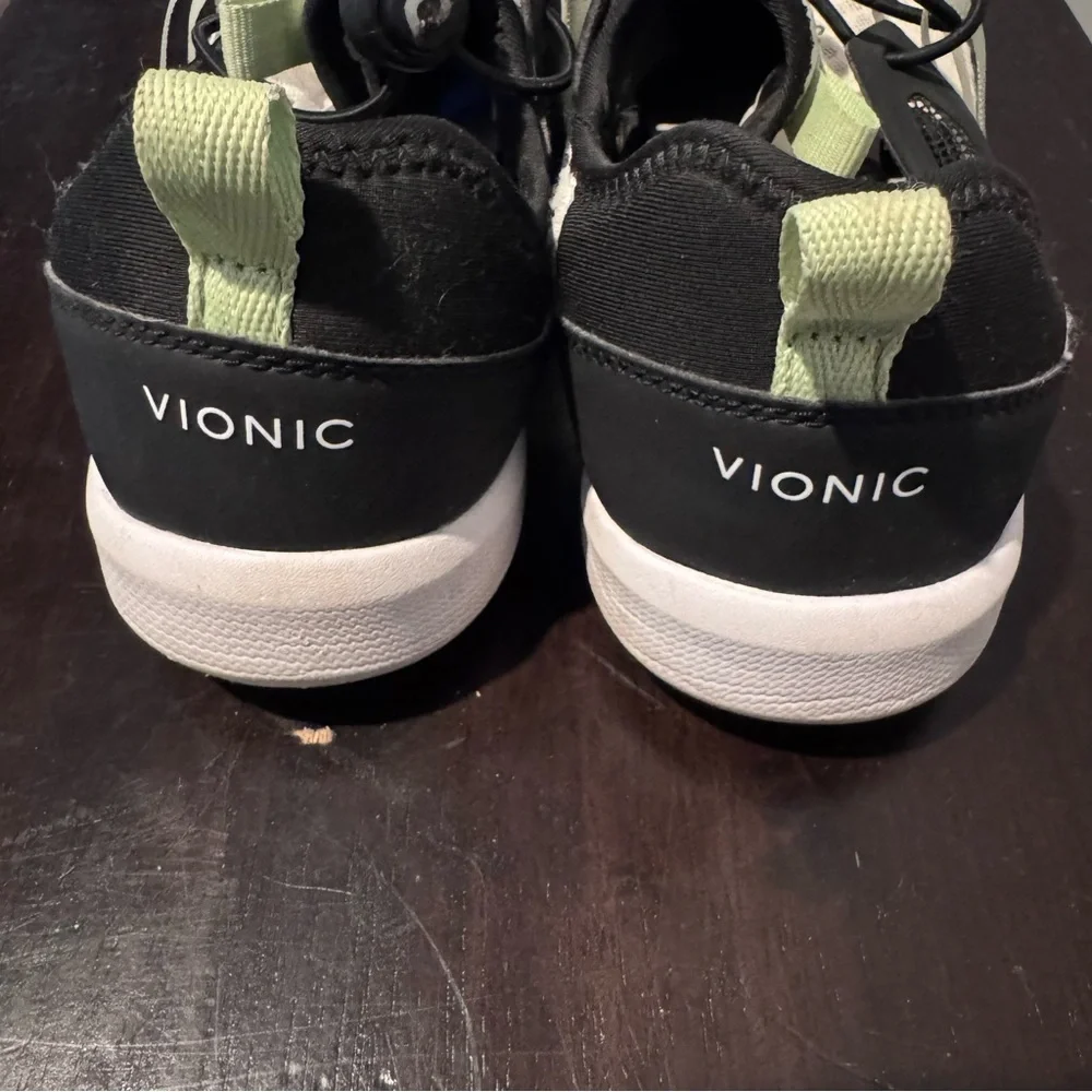 Vionic Adore Women's Athletic Sneakers in Black, White, and Light Green